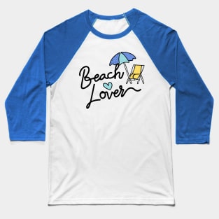 Beach Lover - Beach Theme Retro Summer Ocean Lovers Baseball T-Shirt